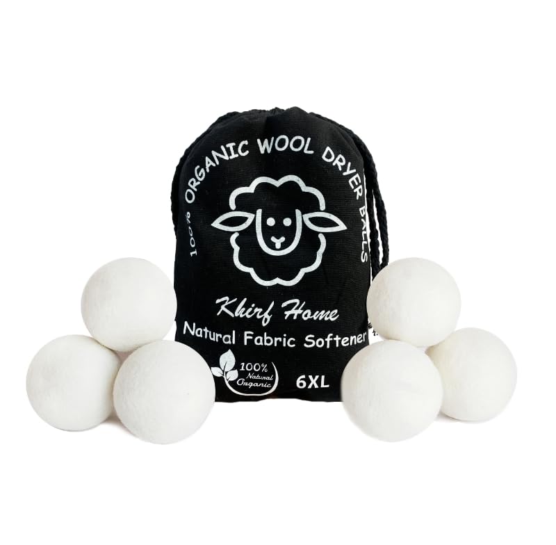 Premium XL Wool Dryer Balls 6-Pack | 100% Organic New Zealand Wool, Handcrafted, Reusable for 1,000+ Loads | Eco-Friendly Fabric Softener, Wrinkle & Static Reduction, Faster Drying - Image 1
